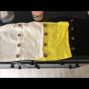 3 tube tops. size small but fit like medium
